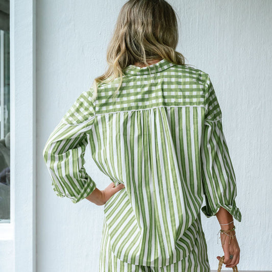 Back detail on shirt for women in cotton Mandalay Designs