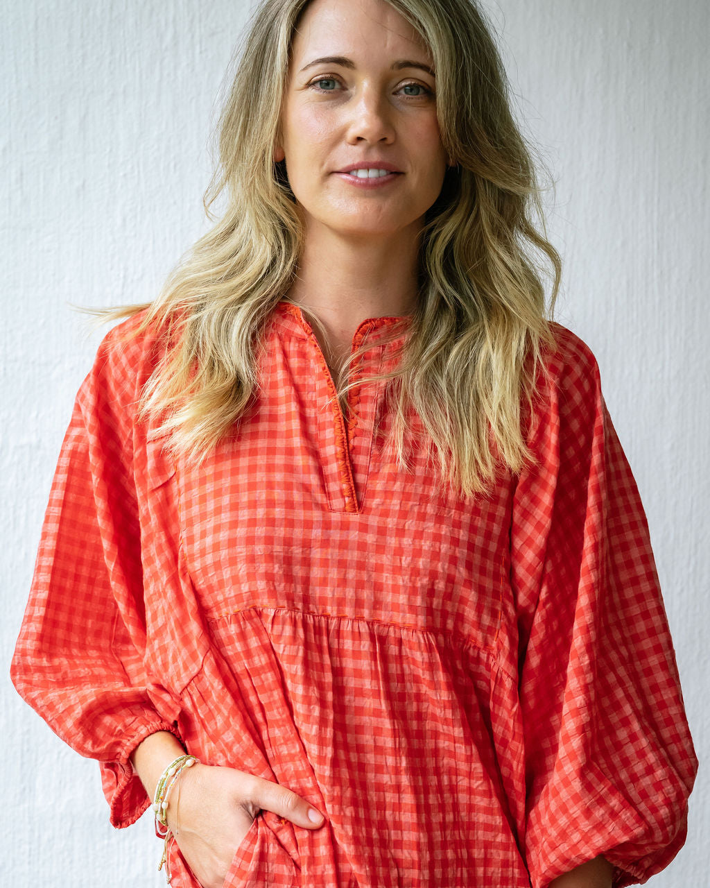 Mandalay Designs Picnic dress in Rose - oversized relax empire waistline