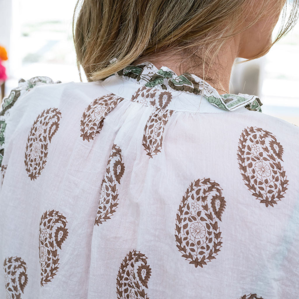 Mandalay Designs Paisley cotton shirt