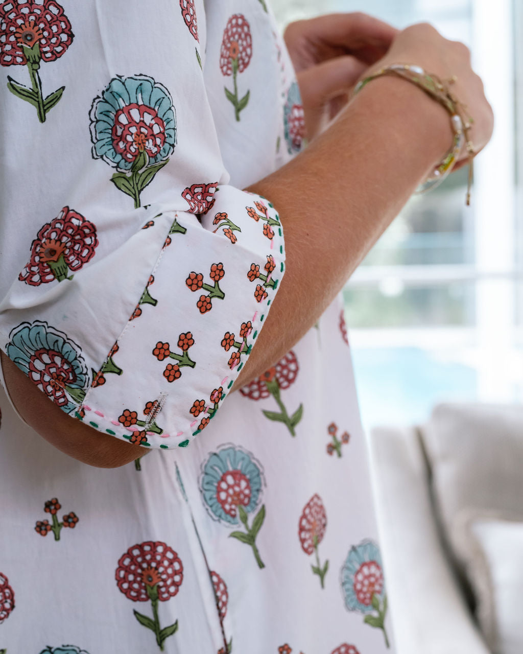 Mandalay Designs Poppy Shirtdress Midi length