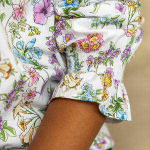 Mandalay Designs floral print shirt.
