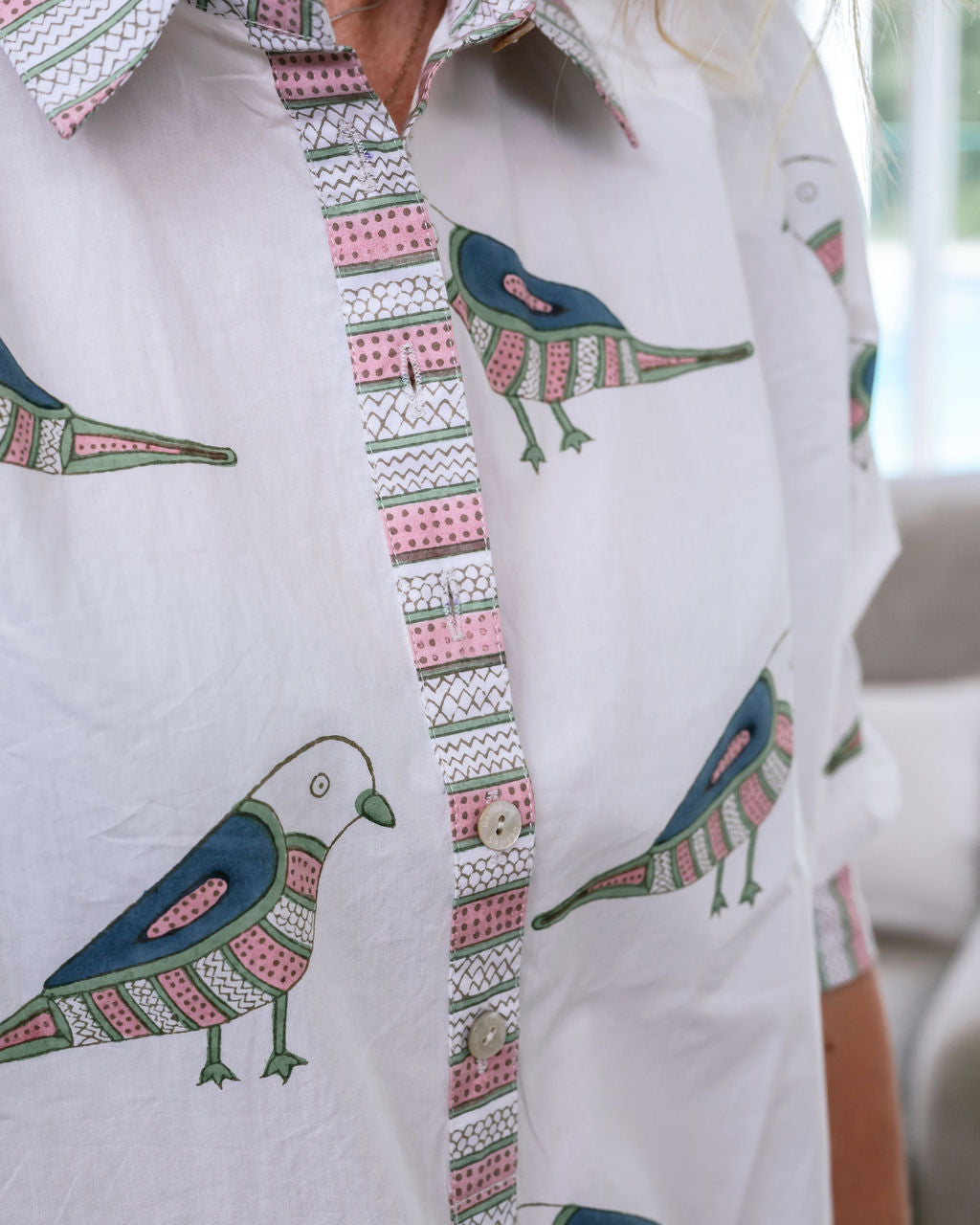Mandalay Designs Dress Bird print organic cotton