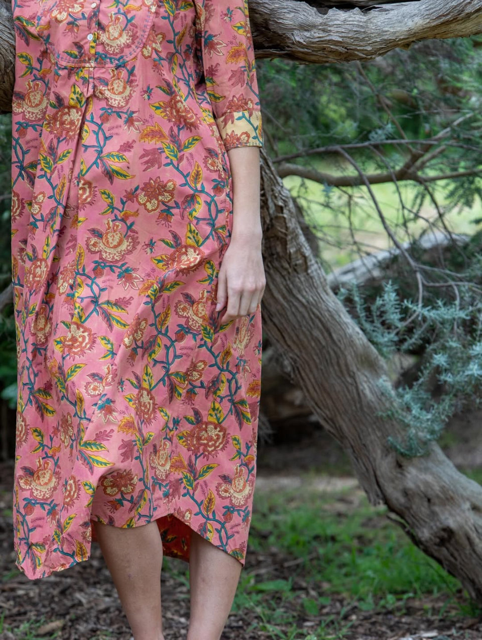 Mandalay Designs by Emma Strauss Charleston Shirtdress in Organic Cotton. All natural fibres.