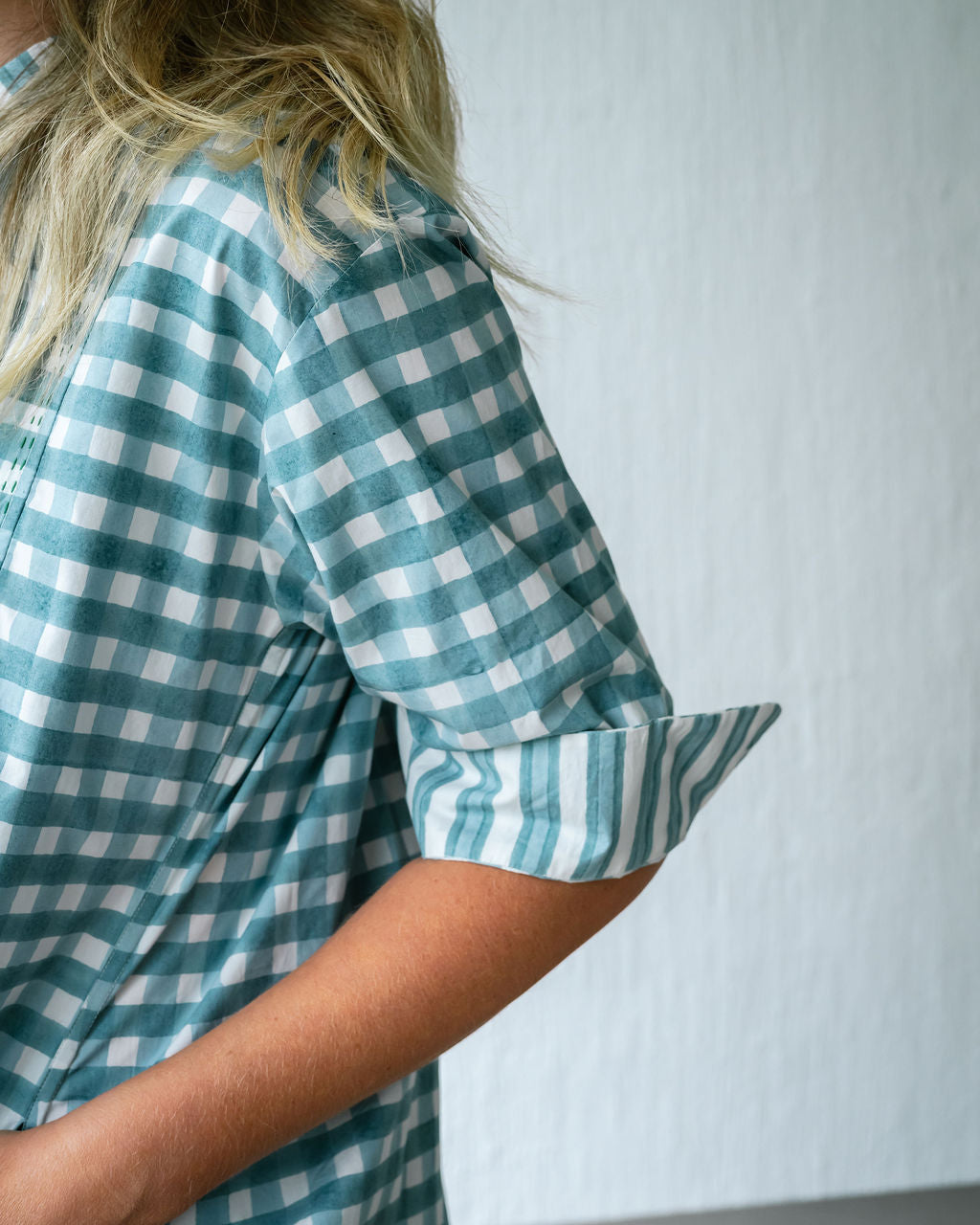 Mandalay Designs - Harry Gingham Shirtdress - Midi - Chambray