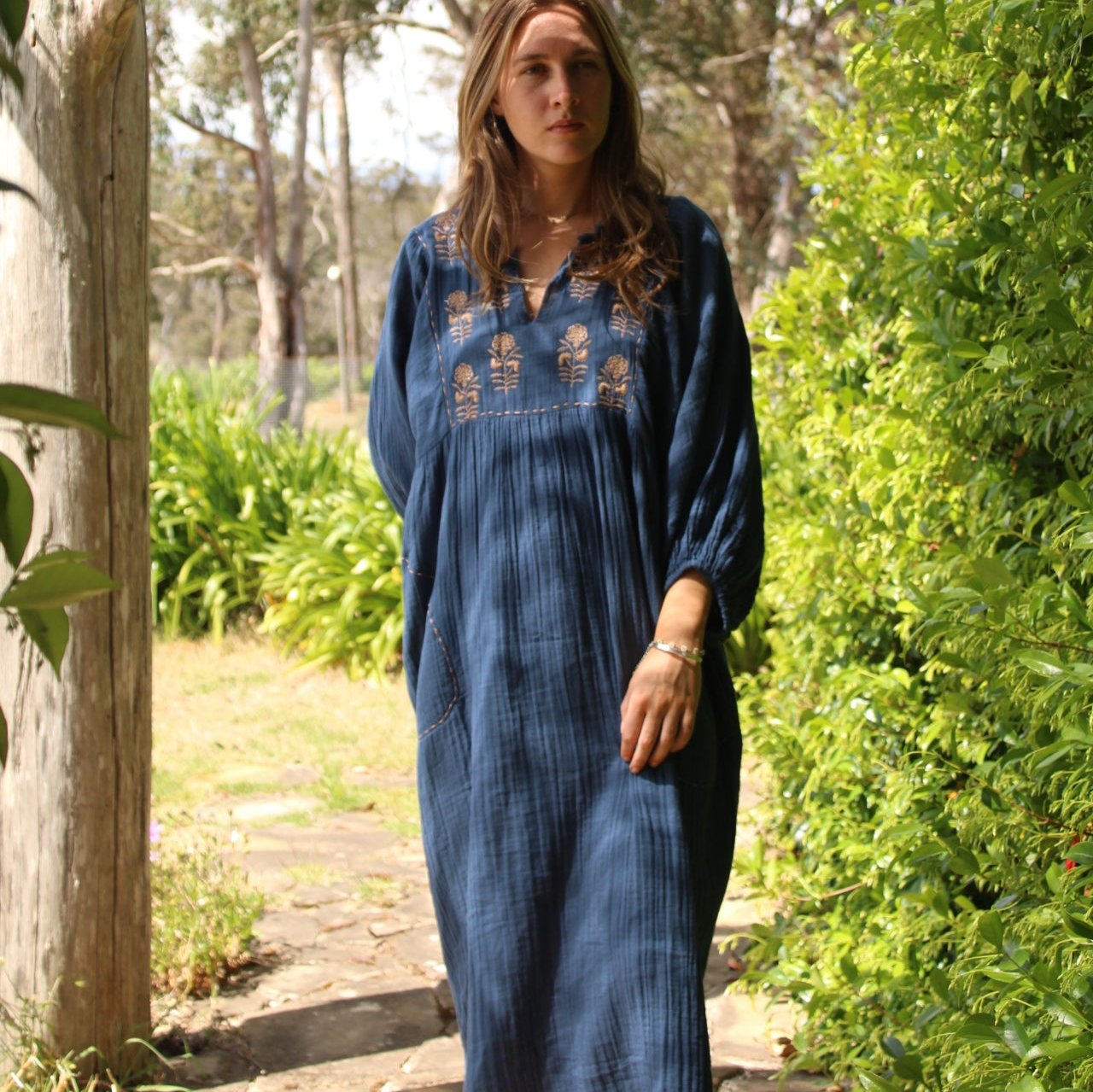 Mandalay Designs Souq Dress in Indigo.