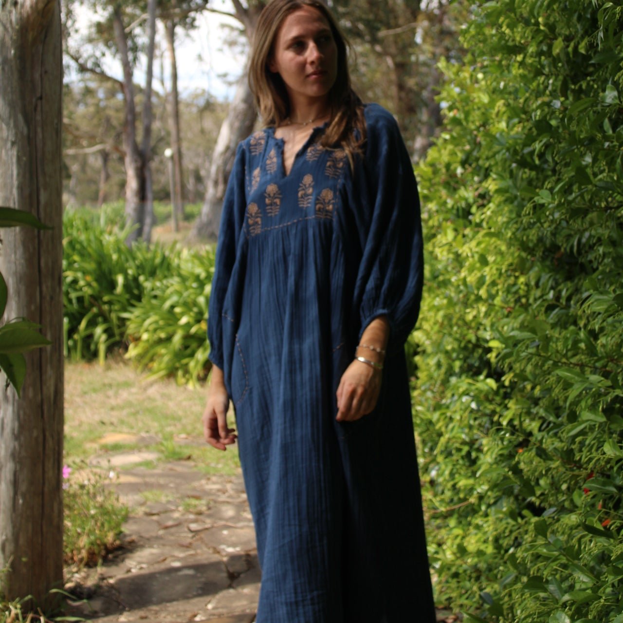 Mandalay Designs Souq Dress in Indigo.