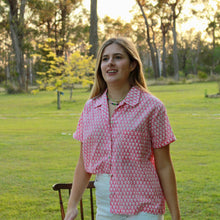 Cotton shirt from Mandalay Designs. Petal Top in shell