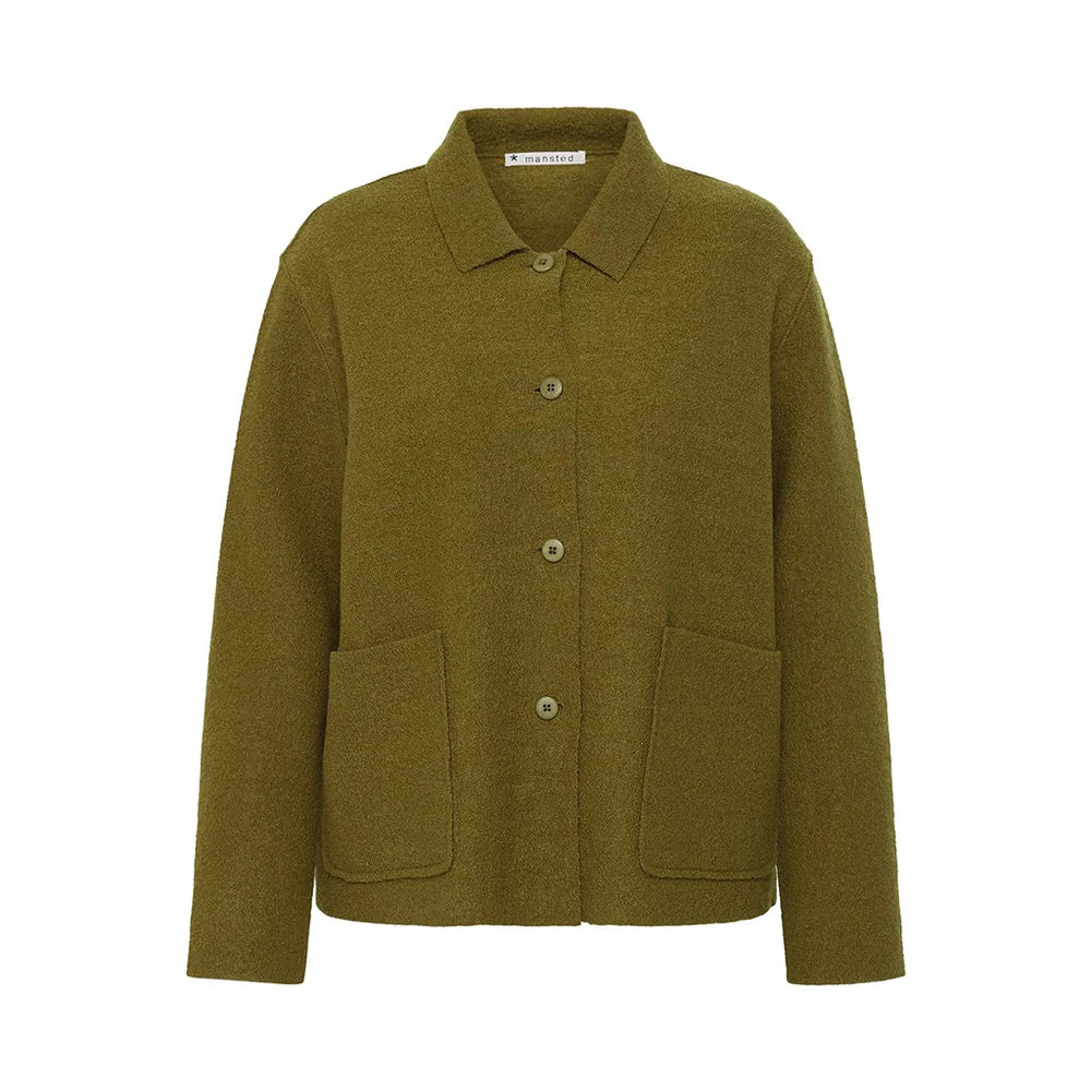 Mansted 100% Boiled Wool jacket. Quality Knitwear.