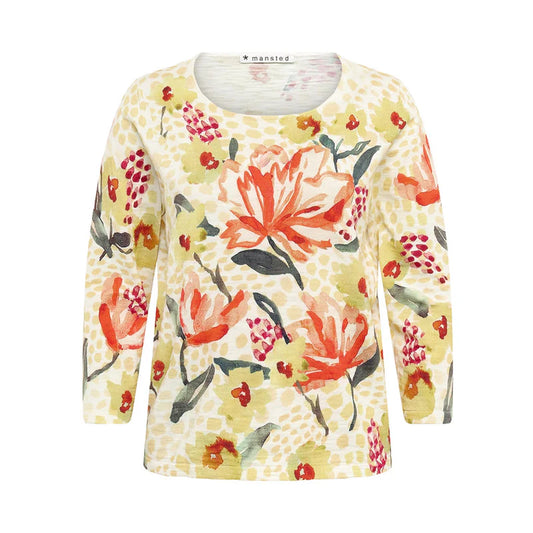 Mansted Diana top in lemon. organic cotton.