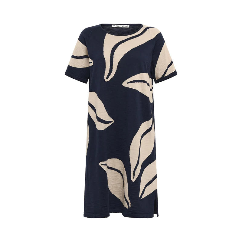 Mansted Dress in Organic Cotton, Leona Navy