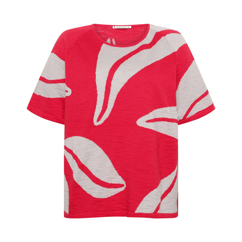 Mansted Cotton Levi top in red