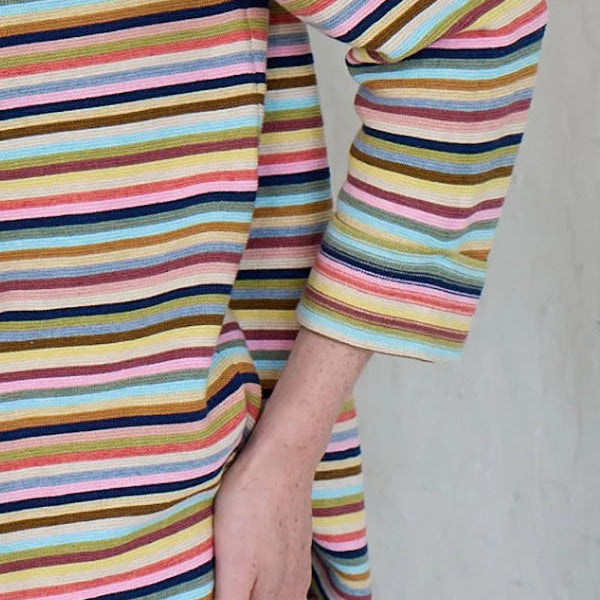 Mansted 3/d sleeve striped knit top