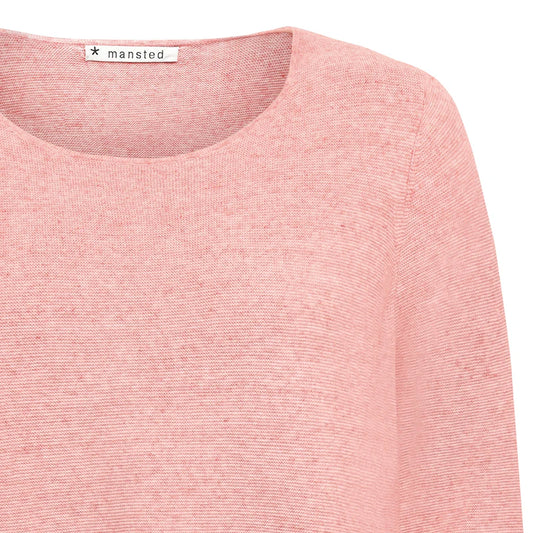 Mansted cotton sweater top in pink Papaya