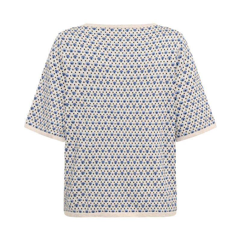 Mansted Dot T shirt in Blue. Pomme