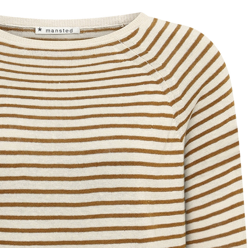 Mansted story top in brown stripe