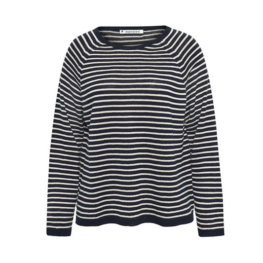 Mansted story top in navy stripe