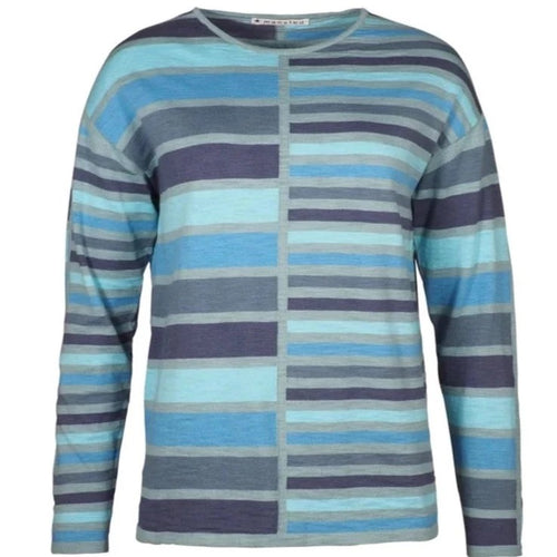 Mansted Target cotton long sleeve top in cloud, front view