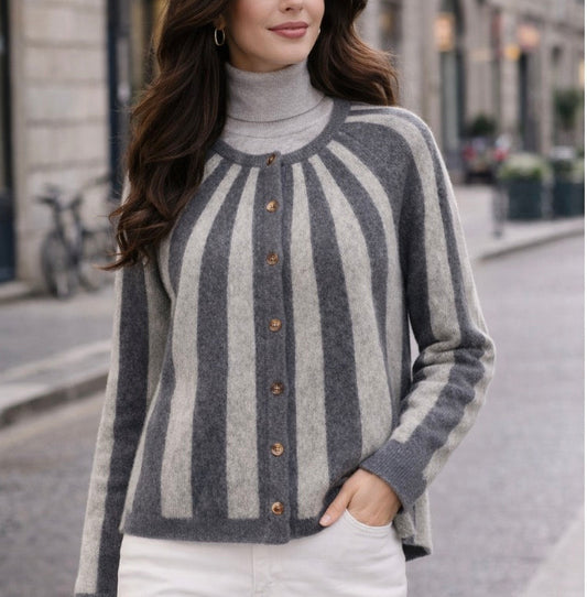 Mansted cindel cardigan in mecury. Merino wool. 