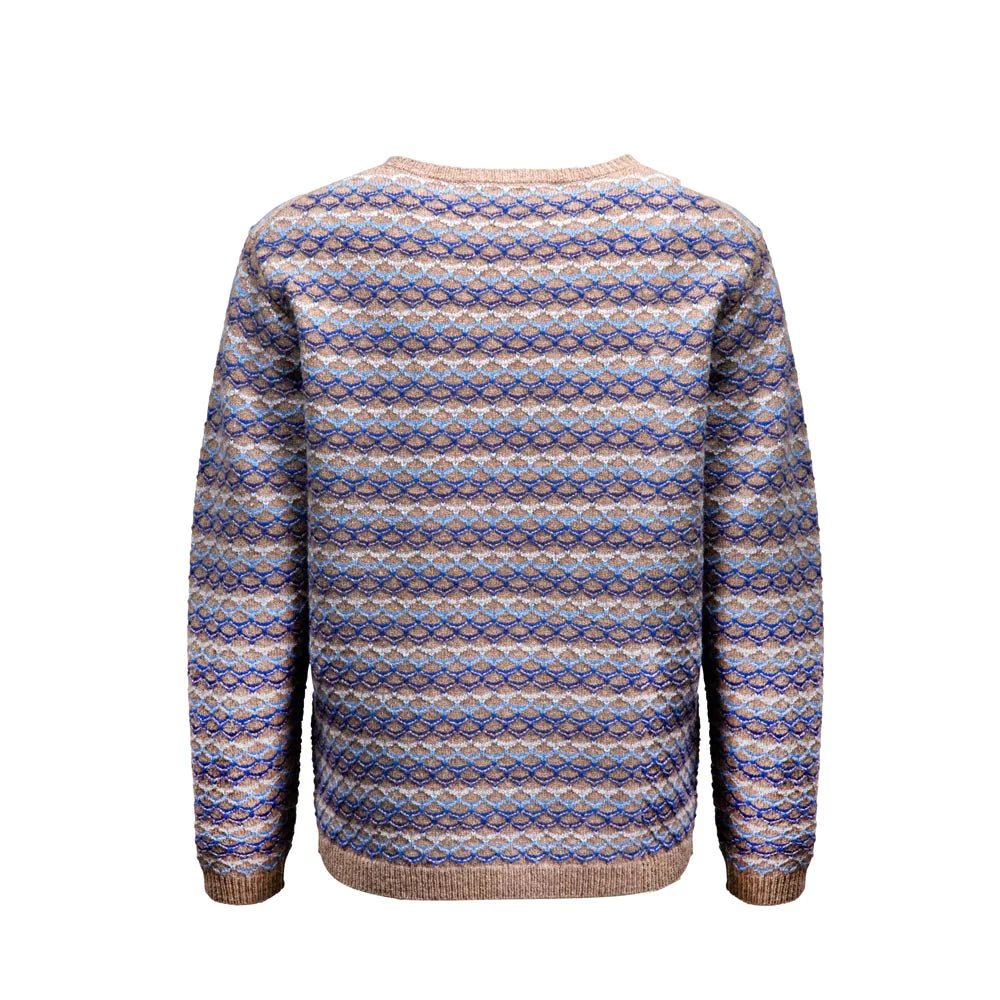 Mansted Sweater Laila in Browns and blue.