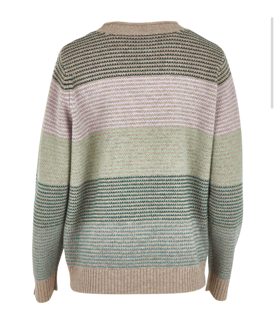 Mantsed Louise in Mushroom striped wool.