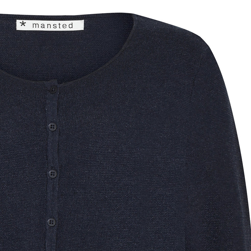 Mansted navy cardigan in cotton