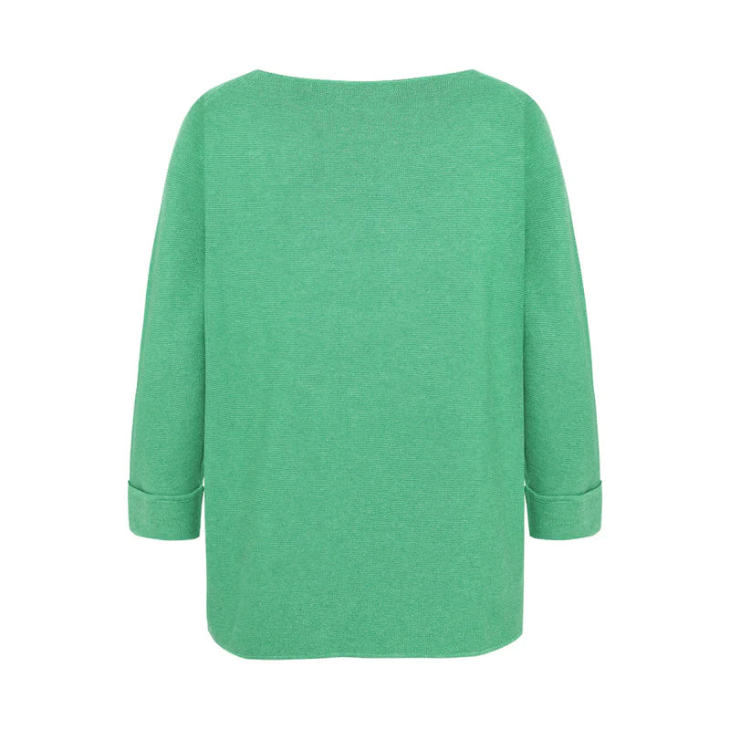 Mansted cotton knit top in green Moriko.