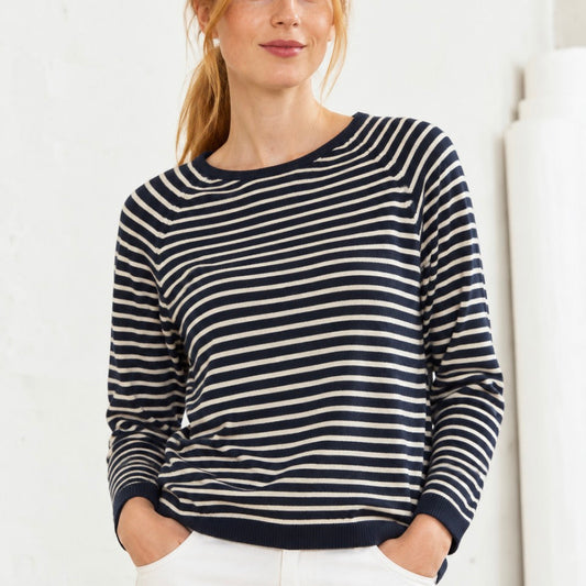 Mansted Story top in navy stripe