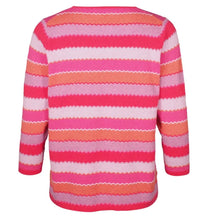 Mansted knit top cotton - Verity in Raspberry.