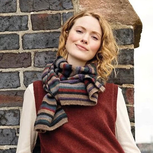 Mansted yak wool striped scarf