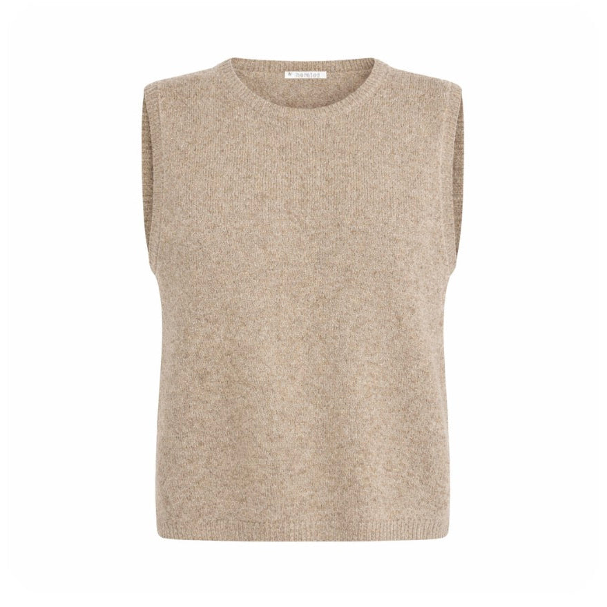 Oat coloured vest from mansted. Quality woollen knitwear