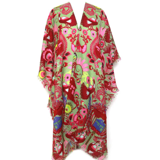 FINE WOOL CAPE OR SHAWL.