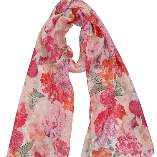 Wearable Art Silk Scarf Pinks