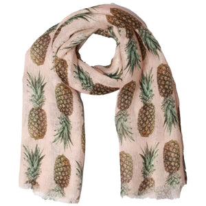 Quality Linen Scarf with Pineapples. Namaskar S19-95