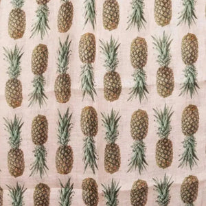 Linen Scarf with Pineapples. Quality Linen.