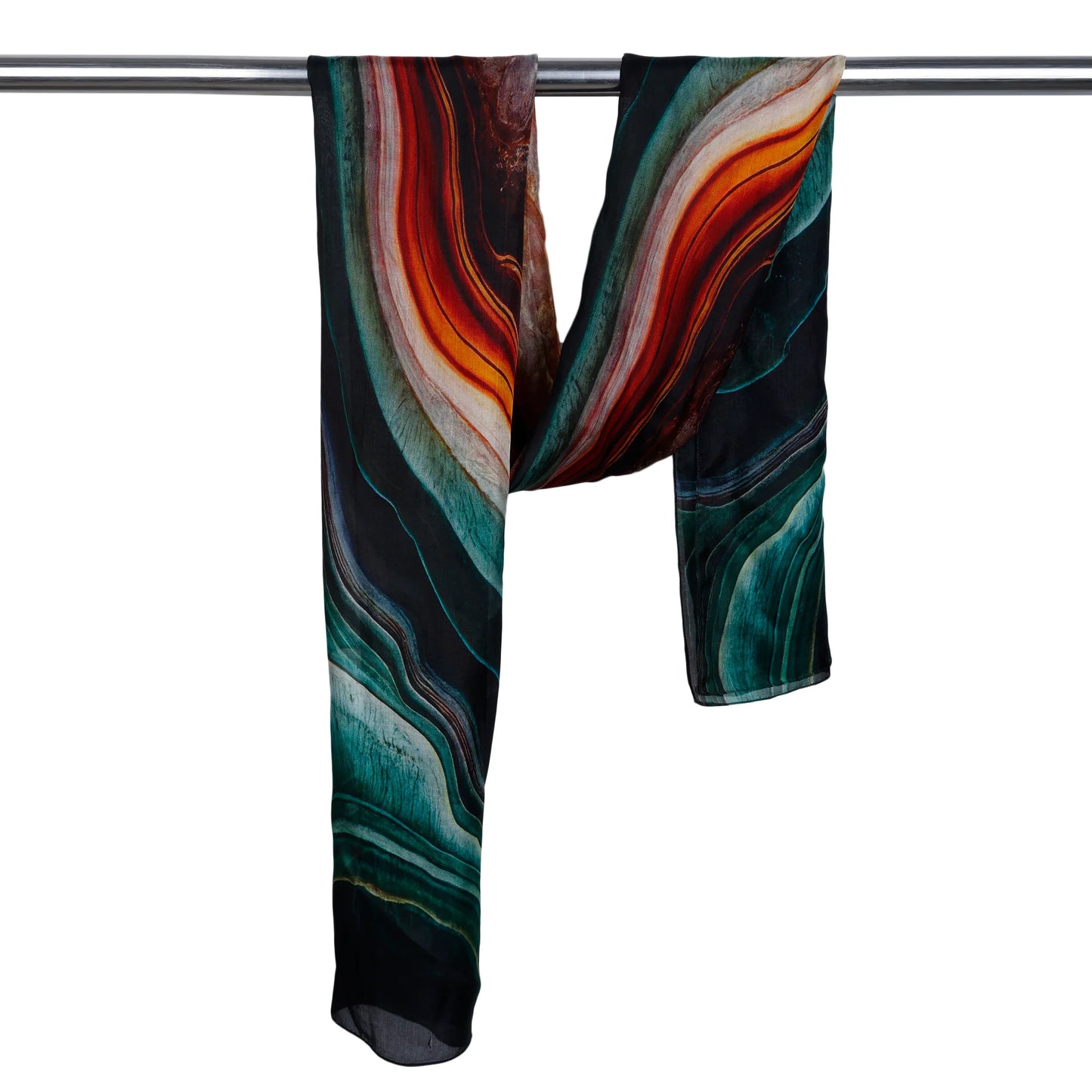 Merino wool and silk exotic scarf