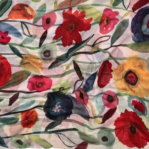 Lavish merino wool and silk lightweight scarf