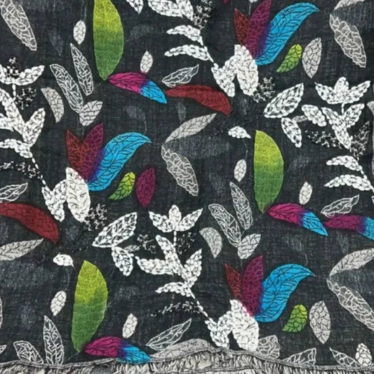 Embroidered Wool Scarf.