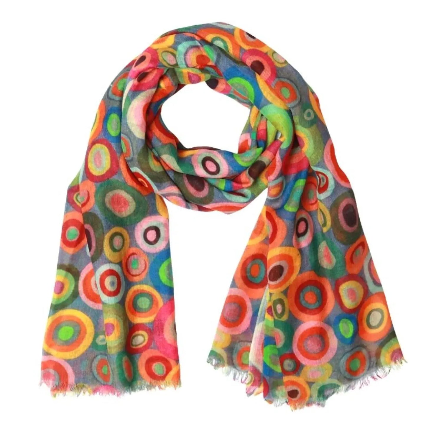Namaskar Scarf, Merino Wool and silk Multicoloured