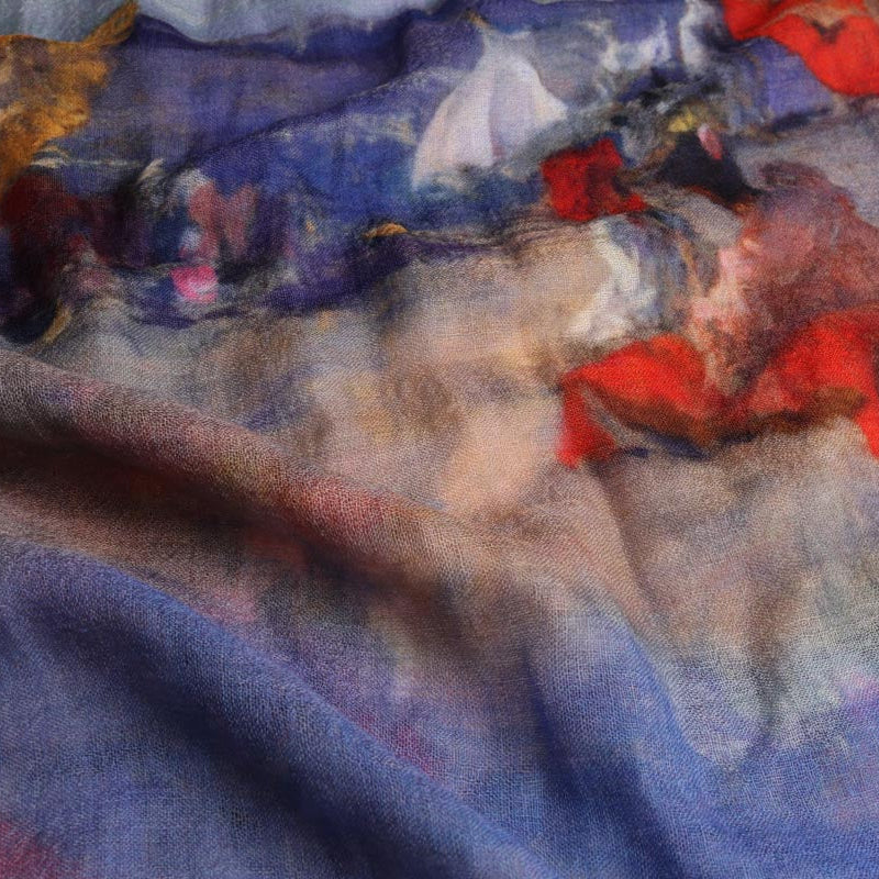 Namaskar Wearable Art Scarf in Linen