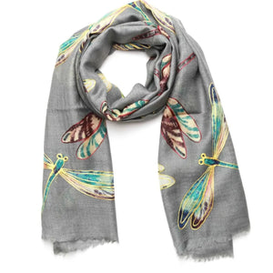 Merino and Silk quality scarf with silk embroidery.