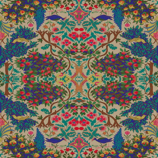 wool and silk scarf in Turkish print