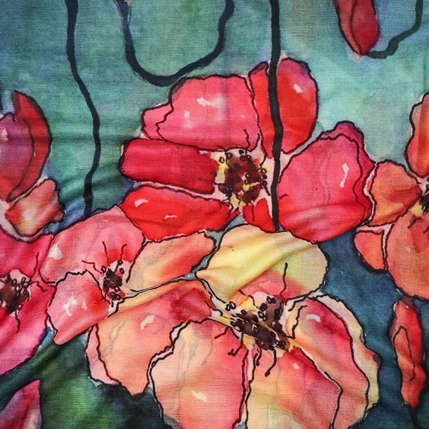 womens colourful floral scarf