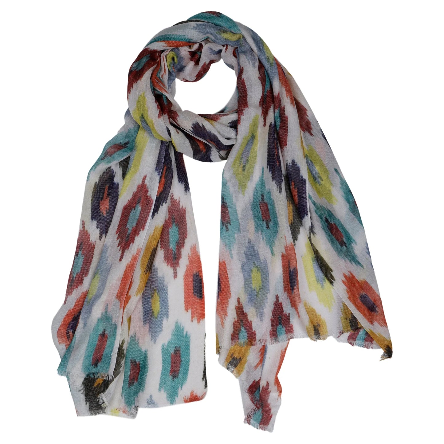 ikat linen scarf