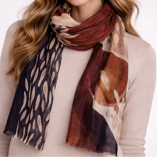 merino wool and silk scarf