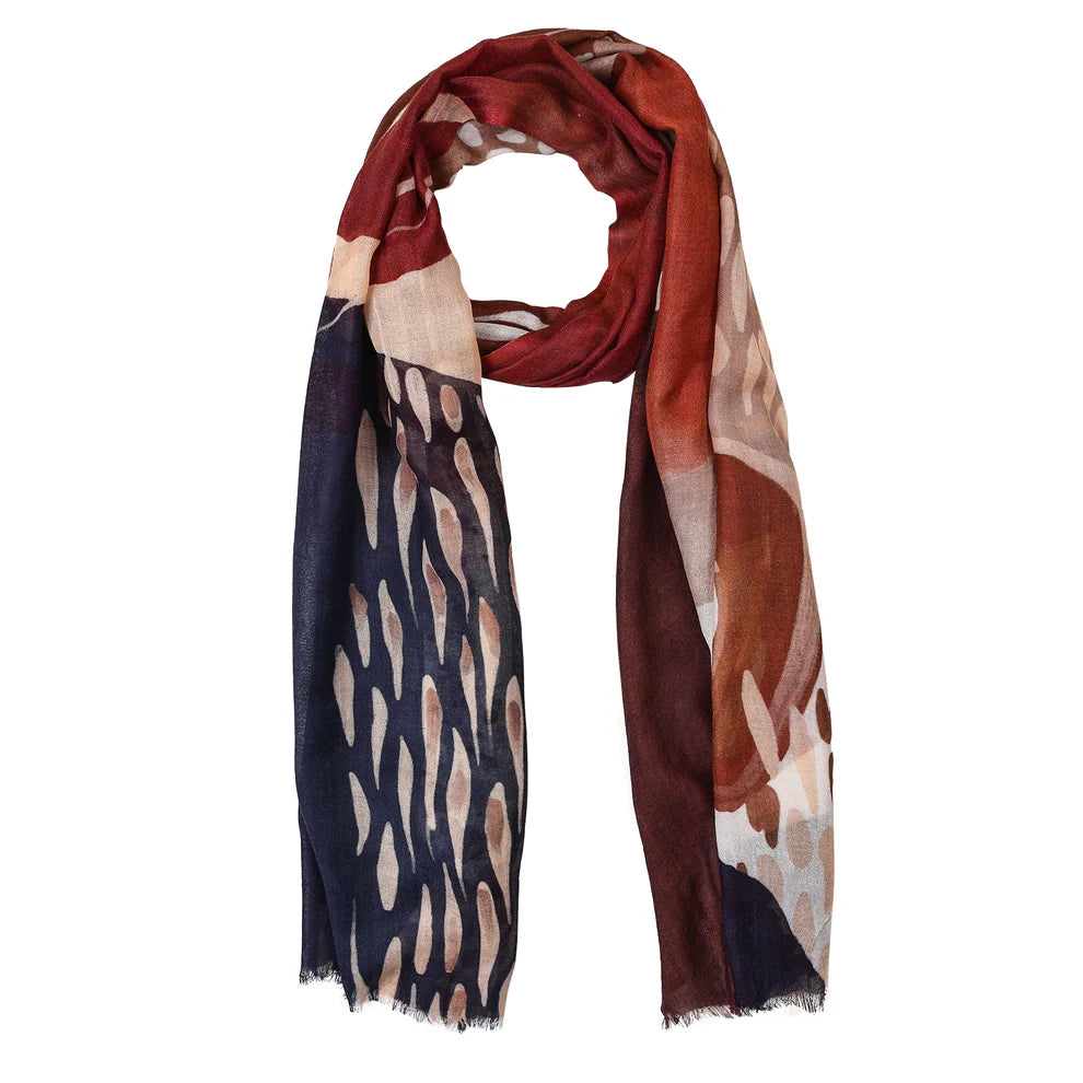 women's fine merino and silk scarf