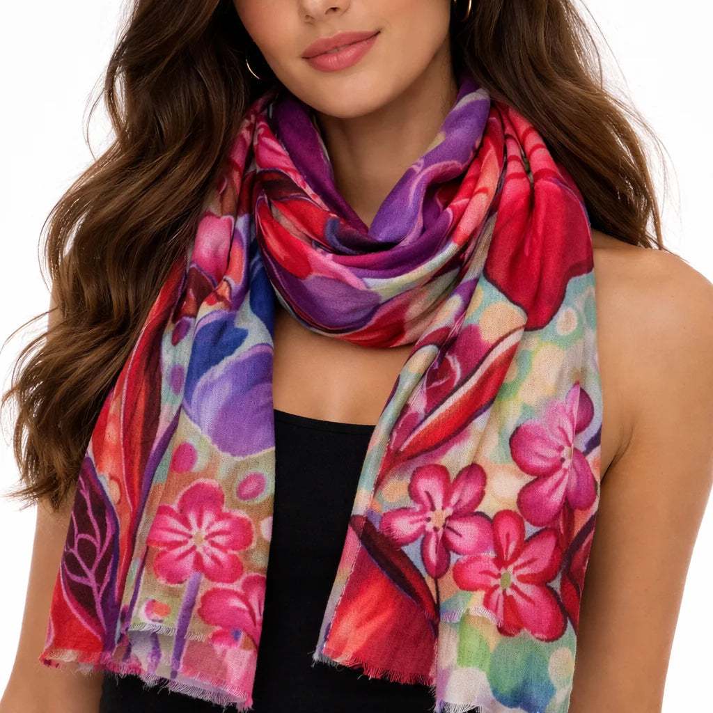 namaskar wool and silk scarf