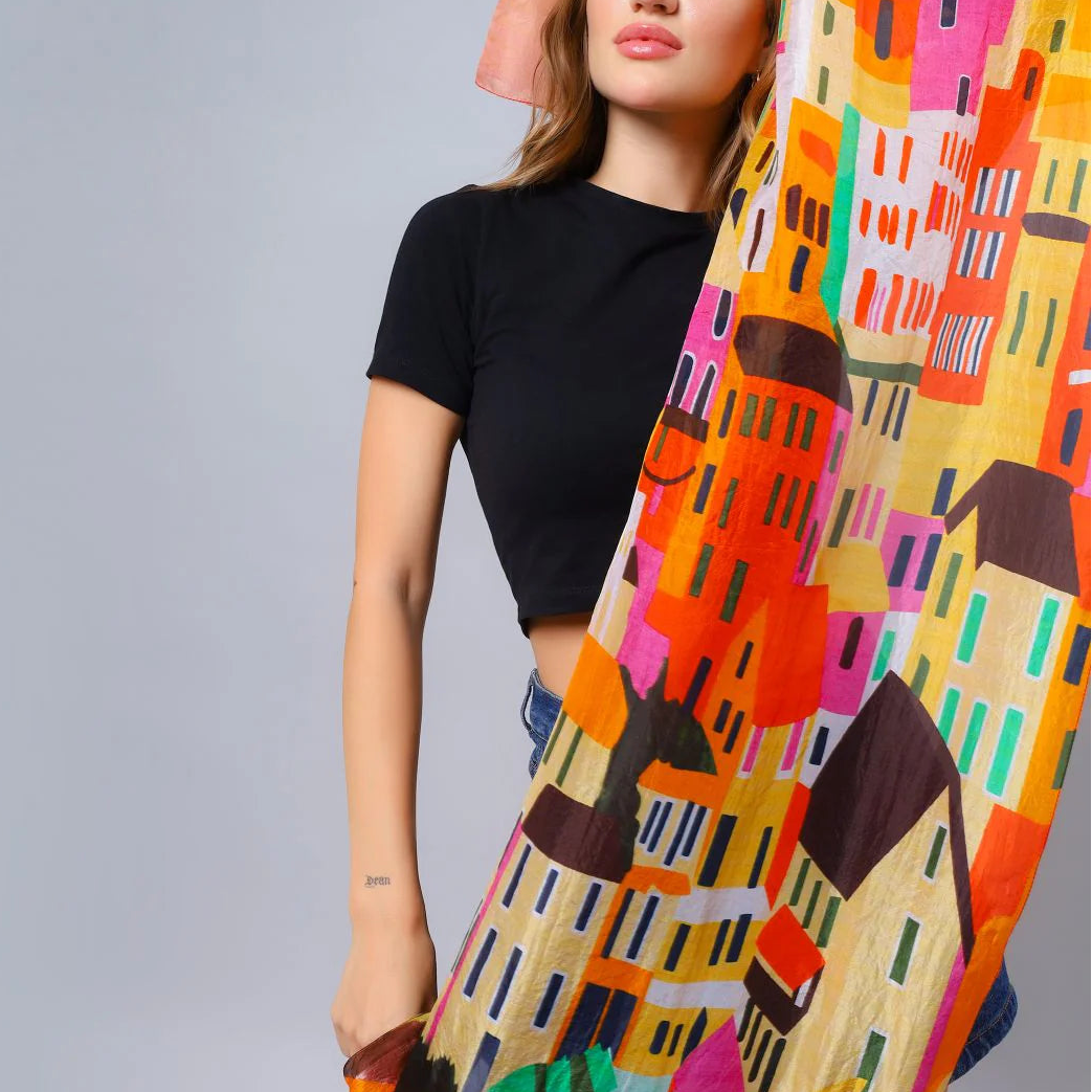 Silk Scarf in vibrant colours