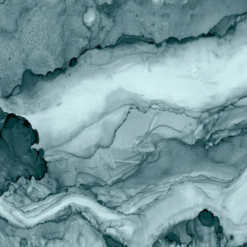 Marbled scarf in blues. Merino wool and silk