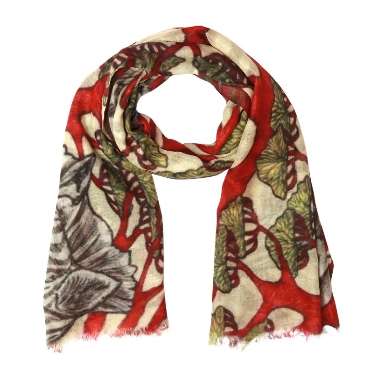 Namaskar Merino wool and silk scarf for women.