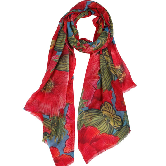 Merino wool and silk scarf.